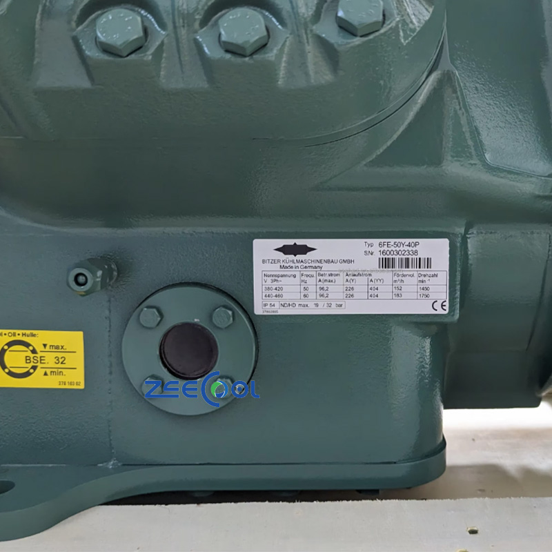 Factory Price 6FE-40Y-40P 6FE-50Y-40P Bitzer Semi Hermetic Refrigeration Compressor Reciprocating Compressor for Cold Room