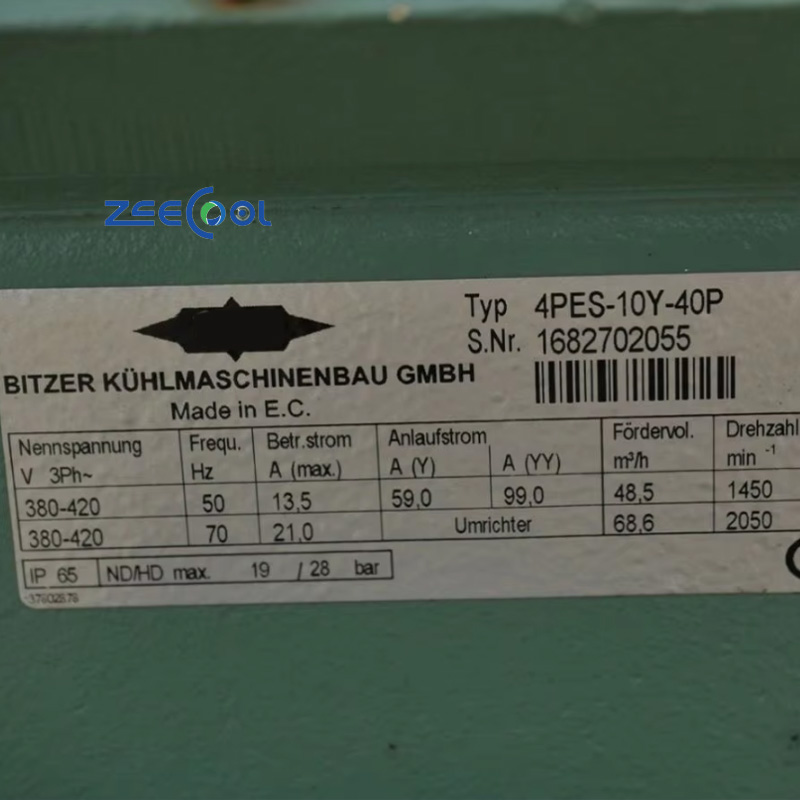 Bitzer Semi-hermetic Reciprocating Compressor for Cold Storage  4TES-10Y-40P 4VES-10Y-40P 4PES-10Y-40P