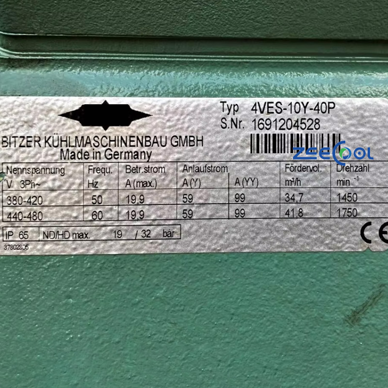 Bitzer Semi-hermetic Reciprocating Compressor for Cold Storage  4TES-10Y-40P 4VES-10Y-40P 4PES-10Y-40P