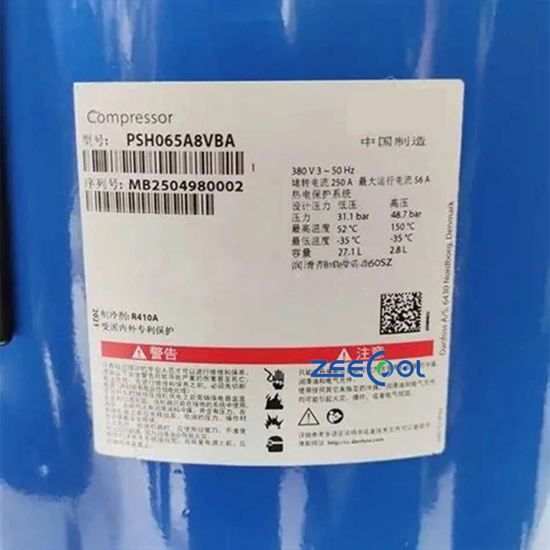 Danfoss PSH065A8VBA PSH105A8VBA Scroll Compressor Suitable for Refrigerator Air Conditioner and Cold Storage Refrigeration Systems