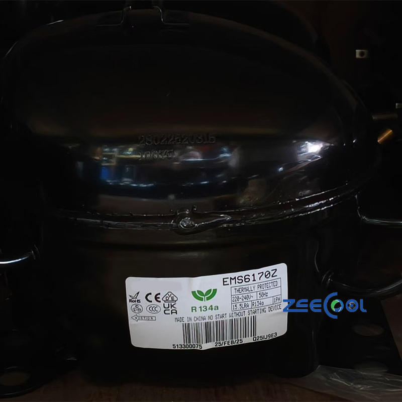 Embraco Hermrtic Piston EMS6170Z EMY3130Z Compressor 1HP R134A Applicable for Freezers Refrigerators and Beverage Coolers