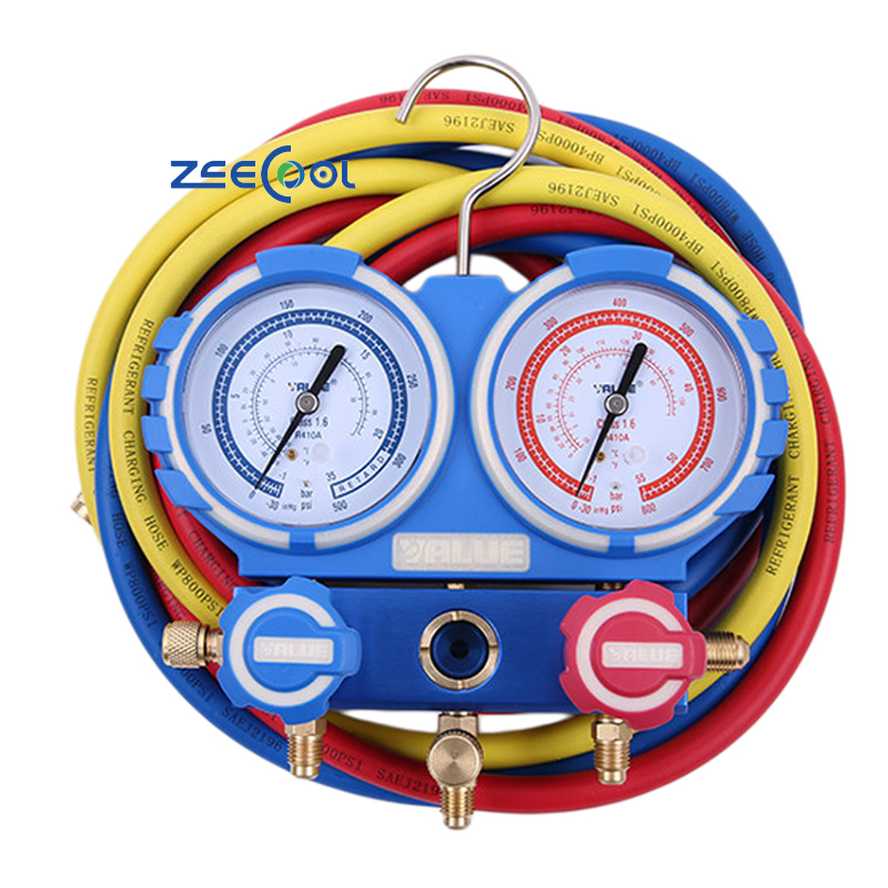 High-Practical VTB-5B Refrigeration Tool Kit Complete HVAC Maintenance Set Including Flaring Tool Pressure Gauge and Tube Cutter for Air Conditioning Service