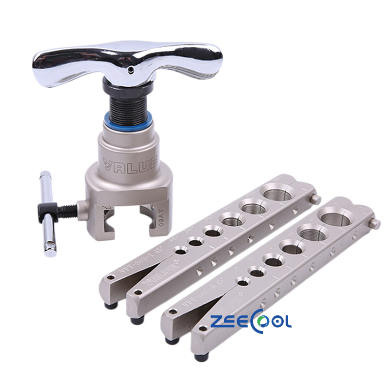 High-Practical VTB-5B Refrigeration Tool Kit Complete HVAC Maintenance Set Including Flaring Tool Pressure Gauge and Tube Cutter for Air Conditioning Service