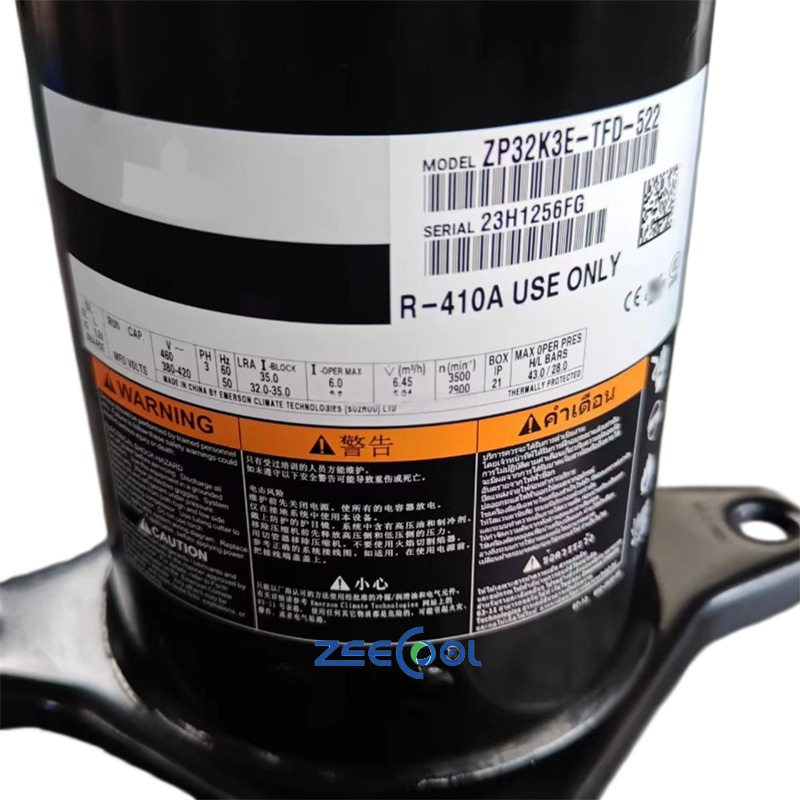 Cope-land ZP32K3E-TFD-522 R410A Scroll Compressor for Light Commercial HVAC Air Conditioner and Heat Pump Unit with Good Quality