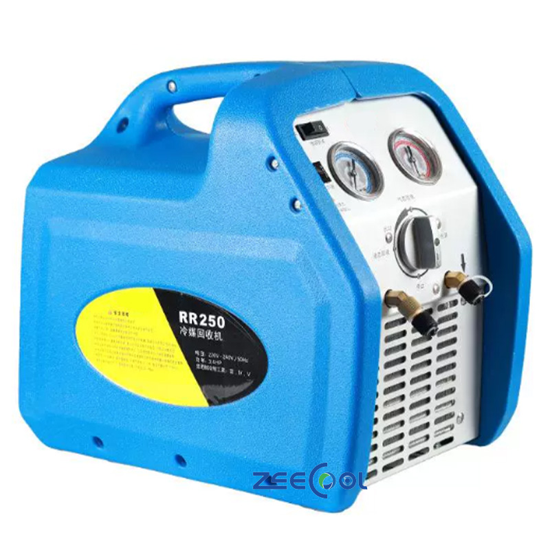 RR250 Portable Refrigerant Recovery Machine 3/4HP Multi-Refrigerant R22 R410A R134A for HVAC Air Conditioning Repair