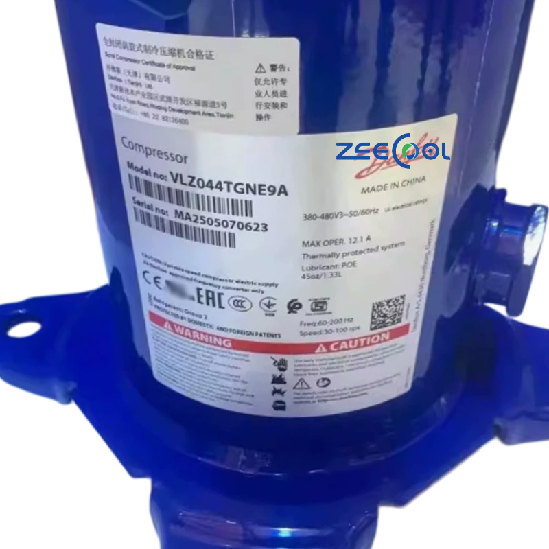 Scroll Refrigeration Compressor DanFo-ss VLZ028TGNE9A VLZ035TGNE9A VLZ044TGNE9A  for Air-Cooled Refrigeration Systems