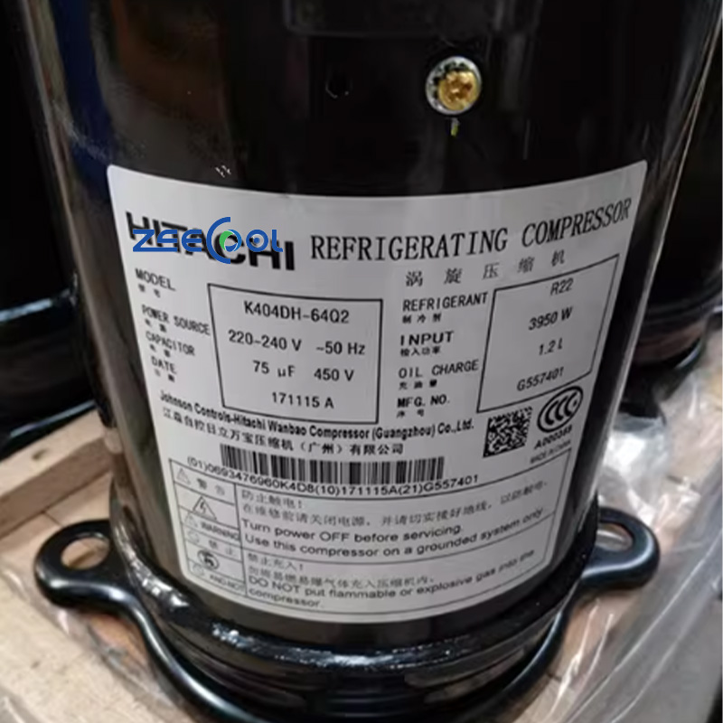 Direct Wholesale Price Hitachi Scroll Refrigeration Compressor K303DH-47Q2 K404DH-64Q2 for Quality Low Temperature Heat Pump