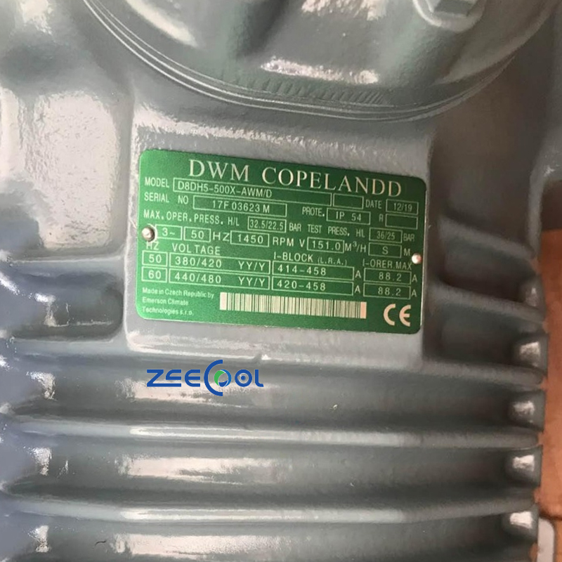 Quality Cope-land Semi-hermetic Reciprocating  Compressor D8DT1-450X-BWM Suitable for Medium and Low Temperature Cold Storage