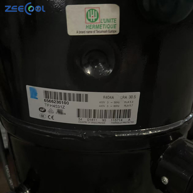 4 High Quality TFH4531Z TFH4531F TFH4531E Refrigeration Equipment 400V 50HZ R404A Piston Refrigeration Compressor for Tecu-mseh
