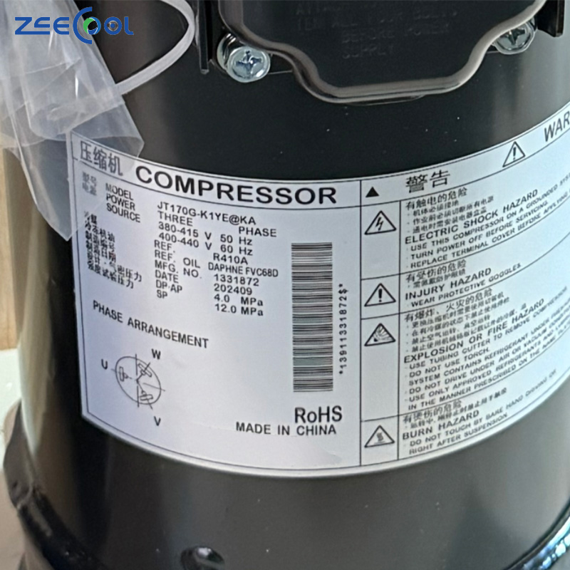 Factory Supply Scroll Compressor JT1GUVDK1YR Z JT170G-K1YE KA HVACR System Air Conditioning Refrigeration Compressor for DAIKIN