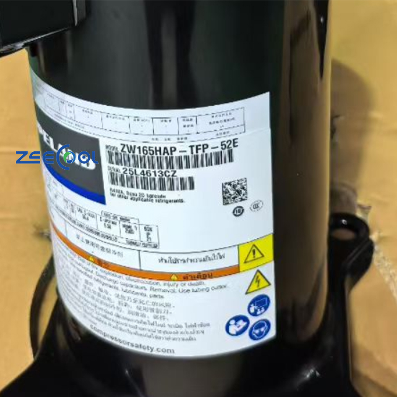 CopeLand Scroll Compressor ZW165HAP-TFP-52E ZW166HAP-TFP-522 ZW166KAP-TFP-52E for Heat Pump HVAC 380-415V 3PH 50Hz R410A