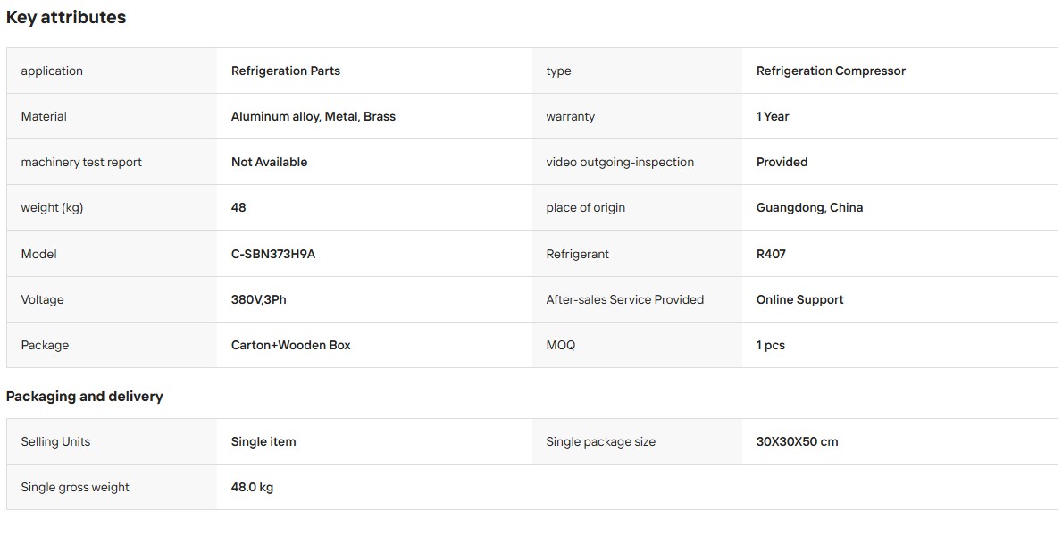 Factory Wholesale R407C C-SBN373H9A C-SBN453H9A Scroll Compressor Air Conditioner 380V Refrigeration Compressor for Panasonic ScreenShot_2026-08-12_102611_741