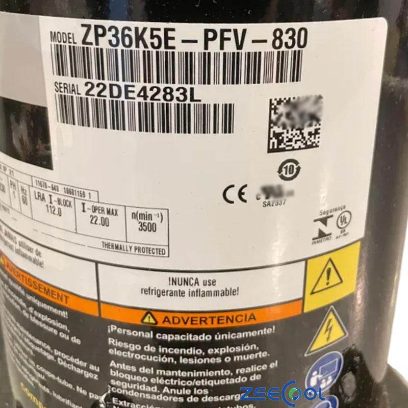 COPELAND Scroll Refrigeration Compressor ZP34K5E-PFV-800 ZP42K5E-PFV-130 ZR42K5E-PFV-130 ZP34K5E-PFV-830 ZP34K5E-TF5-800 ZP34K5E-TFD-130 ZP36KUE-PFZ-502 ZP36K5E-TFD-130 ZP36K5E-TFD-830 ZP36KSE-PFZ-522 ZP36KSE-TFM-522 air Conditioner