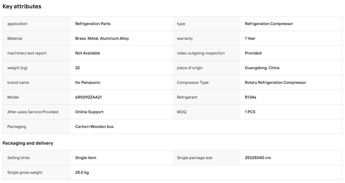ScreenShot_2026-08-26_092151_912 New 6RS092ZAA21 6RS092ZLA21 6KS250EAA21 DC Motor 3PH R134a Air Conditioner Refrigeration Compressor for Panasonic