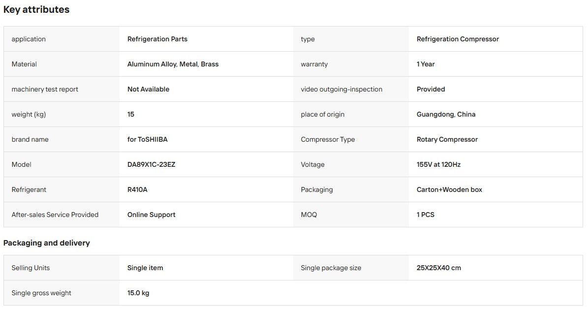 ScreenShot_2026-08-26_093746_313 Factory Wholesale DA89X1C-20FZ DA89X1C-23EZ DA89X1C-23FZ Rotary Refrigeration Compressor GMCC Toshiba 9000BTU R410A DC Inverter Compressor