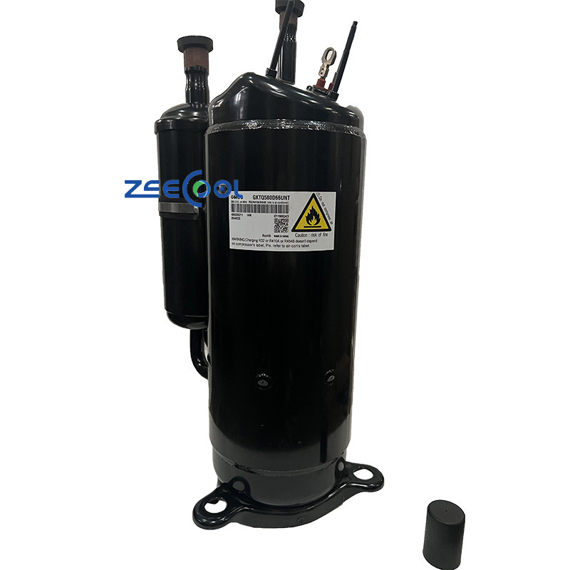 1 GMCC GKTQ580D66UNT DC Inverter Rotary Compressor 57.9cc R32/R410A/R454B With Vapor‑Injection For Commercial Low‑Temp Heat‑Pump Base‑Station Cooling Unit