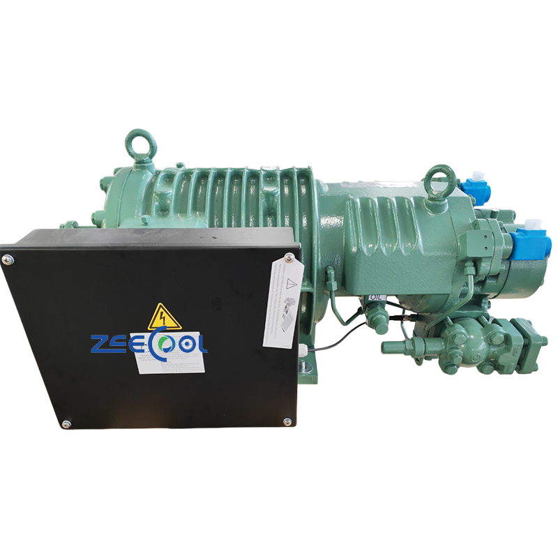 Bitzer 40 HP Semi-Hermetic Screw Compressor HSN6451-40-40P HSN7451-60-40P Industrial 380V R134a Refrigeration Compressor
