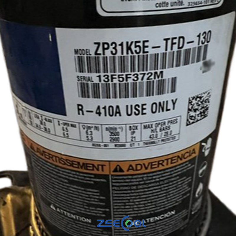 5 CopeLand Scroll Compressor ZP31K5E-PFV-130 ZP31K5E-PFV-830 ZP31K5E-PFV-622 ZP31KEE-PFV-130 ZP31K5E-TFD-130 ZP31K5E-TF5-130 ZP31K5E-PFV-800 ZP31K5E-TF5-800 ZP31KSE-PFZ-522 ZP31KSE-TFM-522 Commercial Air‑Conditioning Unit