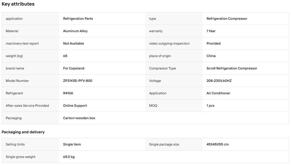 ScreenShot_2026-08-31_101823_720 CopeLand Scroll Compressor ZP31K5E-PFV-130 ZP31K5E-PFV-830 ZP31K5E-PFV-622 ZP31KEE-PFV-130 ZP31K5E-TFD-130 ZP31K5E-TF5-130 ZP31K5E-PFV-800 ZP31K5E-TF5-800 ZP31KSE-PFZ-522 ZP31KSE-TFM-522 Commercial Air‑Conditioning Unit