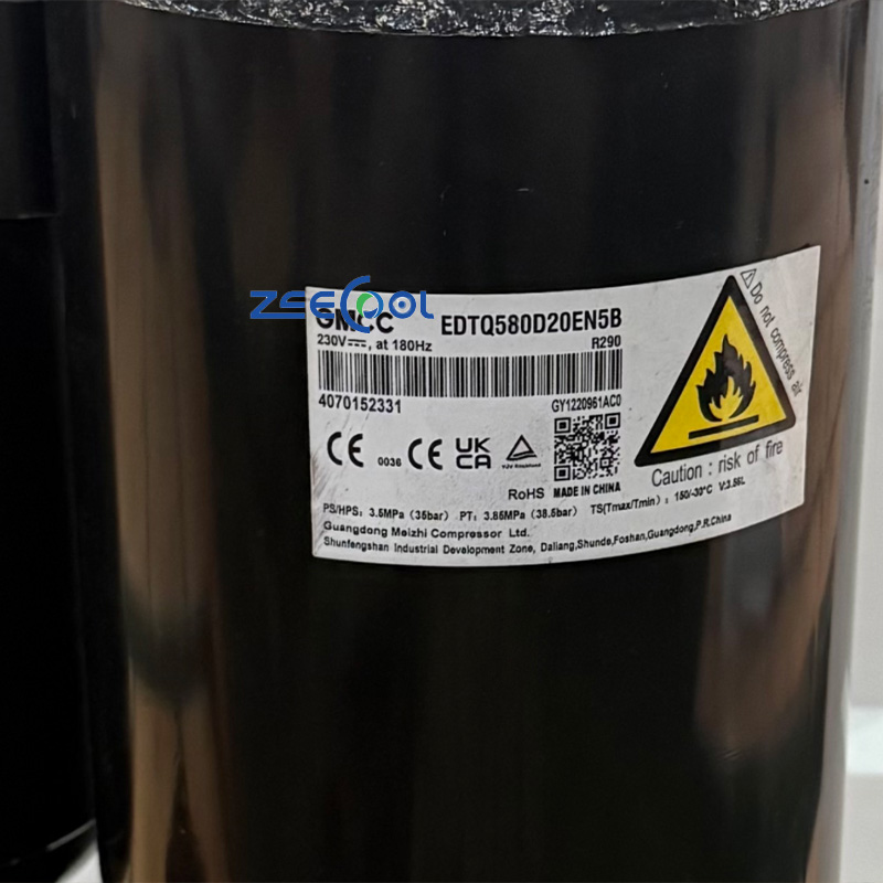 Hot New EDTQ750D1ENT EDTQ580D20EN5B EKPQ650D41UNTR3 230V,at180HZ R290 Air Conditioner Rotary Refrigeration Compressor for GMCC