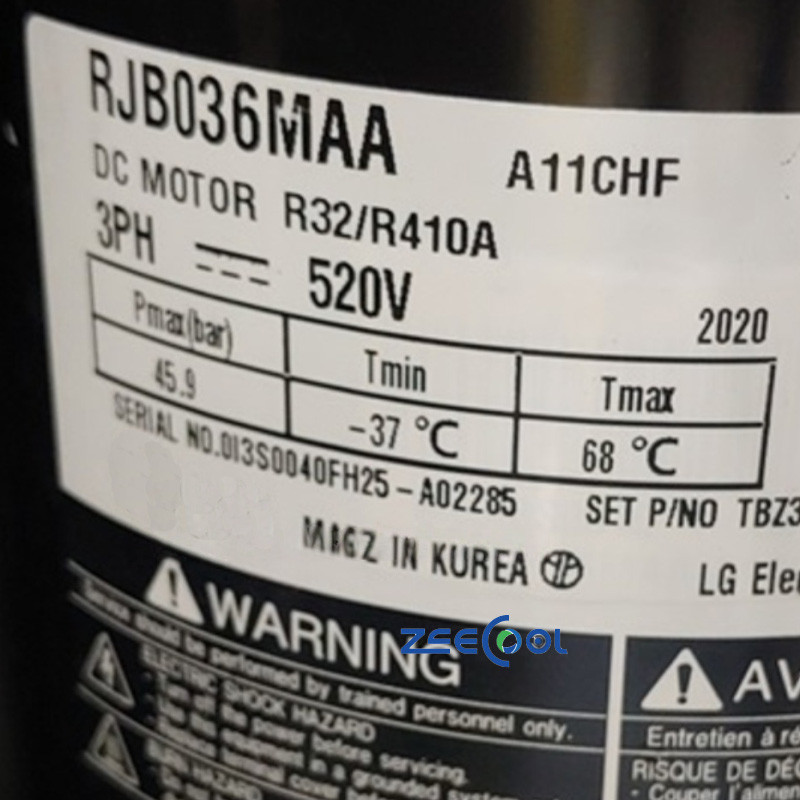 LG Refrigeration Compressor RJB036MAA RJB036MBA Central air conditioning multi-split compressor