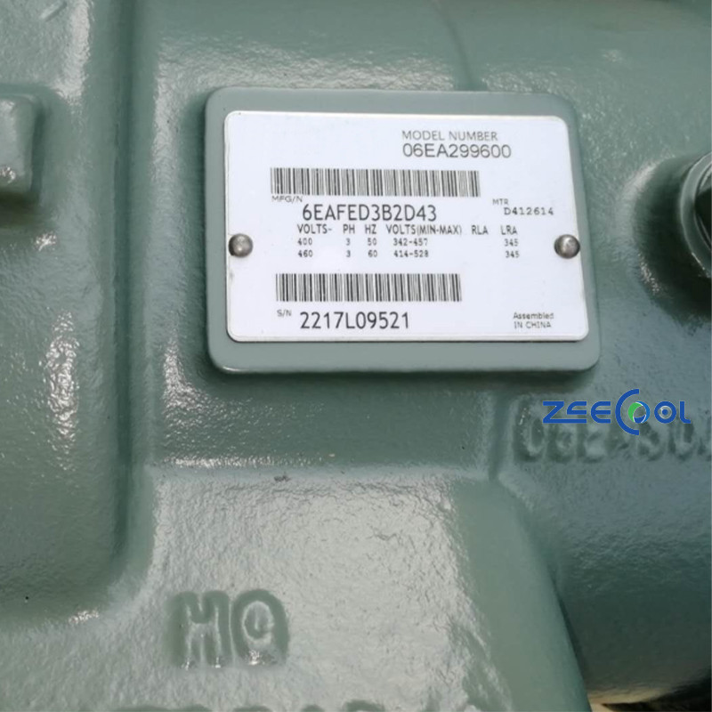 06EA299600 (4) Carlyle Semi Hermetic Compressor 06EA299600 400V Industrial Refrigeration Compressor for HVAC System Chiller Cold Storage