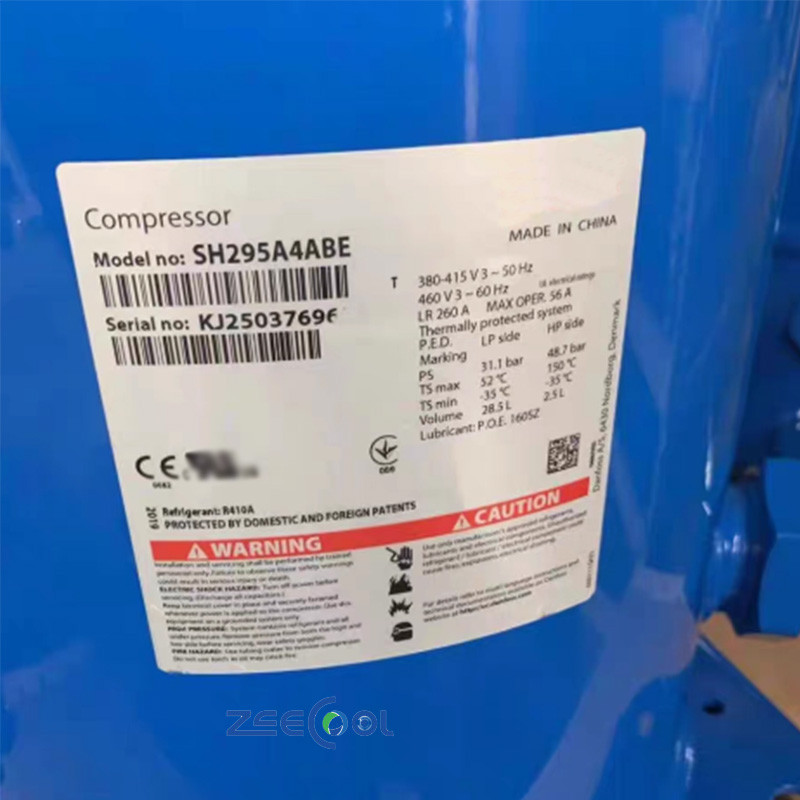 5 Danfoss Scroll Compressor SH295A4AAE SH295A4ABE SH295A3ACE Refrigeration Compressor R410A HVAC and Heat Pump Compressors
