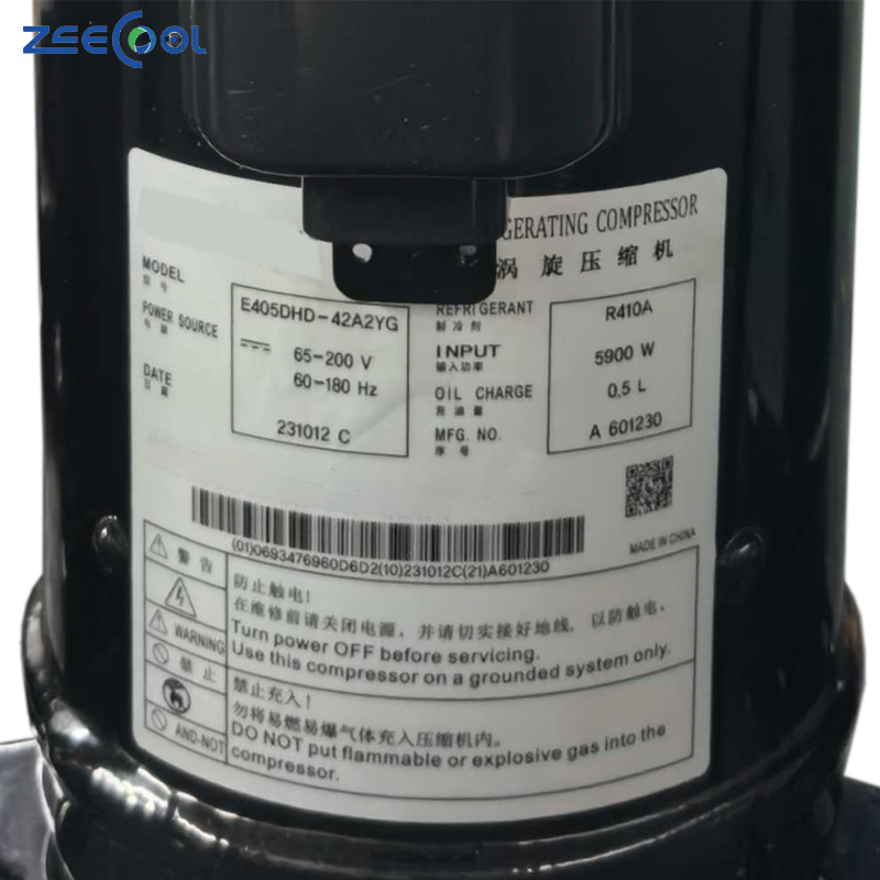 Hitachi Scroll Compressor E404DH-38D2G E405DHD-36A2G E405DHD-36D2G E405DHD-38A2G E405DHD-38D2G E405DHD-42A2G E405DHD-42D2G E405DHD-36A2YG E405DHD-38A2YG E405DHD-42A2YG E405DHD-36D2YG E405DHD-38D2YG E405DHD-42D2YG Commercial Refrigeration Conditioner
