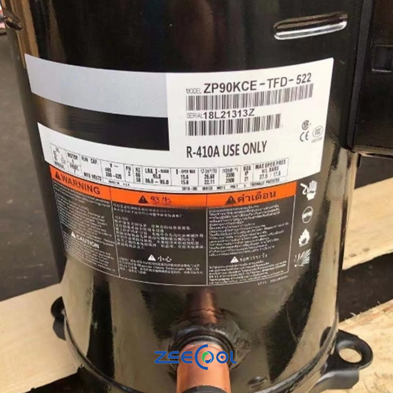 Copeland Scroll Compressor ZP90KCE-TFD-522 ZP90KCE-TFD-950 ZP90KCE-TFD-455 ZP90KCE-TFD-405 ZP90KCE-TF5 with High Efficiency for Air Conditioner Heat Pump