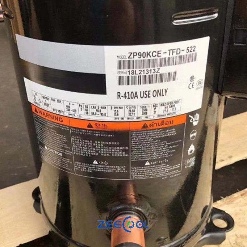 4 Copeland Scroll Compressor ZP90KCE-TFD-522 ZP90KCE-TFD-950 ZP90KCE-TFD-455 ZP90KCE-TFD-405 ZP90KCE-TF5 with High Efficiency for Air Conditioner Heat Pump