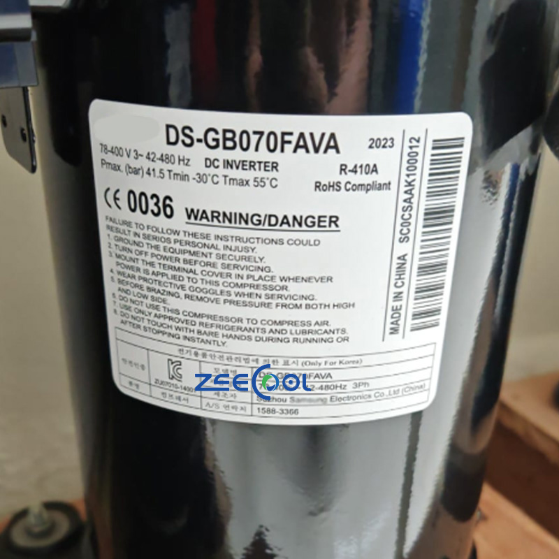 Samsung Scroll Compressor DS-GB080FAVA DS-GB070FAVA DS-GB052FAVB for Commercial HVAC VRF Air Heat Pump Unit