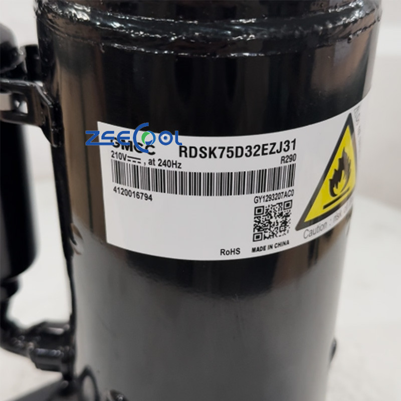 6 GMCC Rotary Refrigeration Compressor RDSK75D32EZJ31 RDSK75D35EZR3 210V at 240HZ R290 Air Conditioning Refrigeration Systems