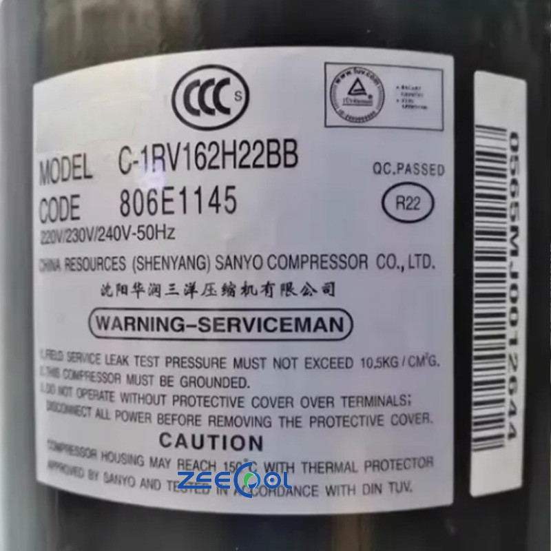 SANYO Rotary Compressor C-RV212H92CB C-RV232BH1AA C-1RV162H22BB C-RV222H81BB C-RV167H01AA Air Conditioner R22 Refrigeration Compressor