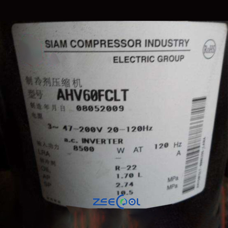AHV60FBDT (2) Mitsubishi Inverter Scroll Compressor AHV60FBDT Air Conditioner R22 Refrigeration Systems Refrigeration Compressor