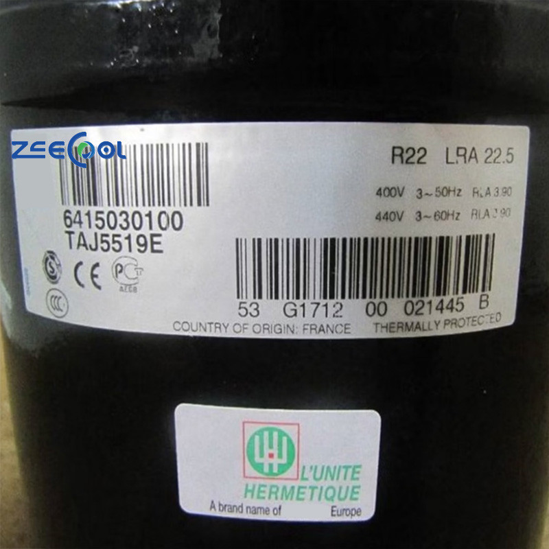 TAJ5519E Tecumseh Piston Refrigeration Compressor AJ5510F AJ5512E AJ5513E AJ5518E AJ5519E TAJ5519E Refrigerator Freezer Small Air Conditioner & Display Cabinet