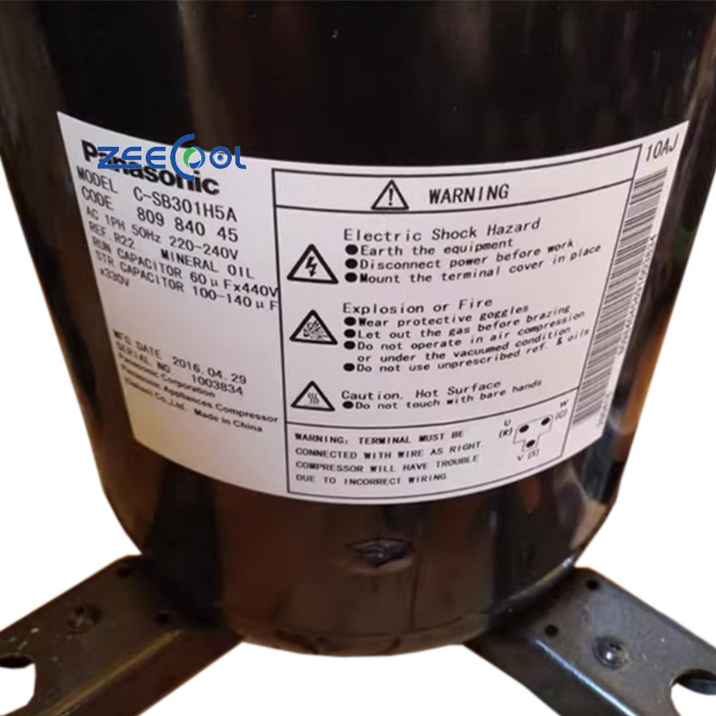 Panasonic Scroll Compressor C-SB261H5A C-SB263H5A C-SB301H5A 200V AC 1HP R22 Air Conditioner Refrigeration Compressor