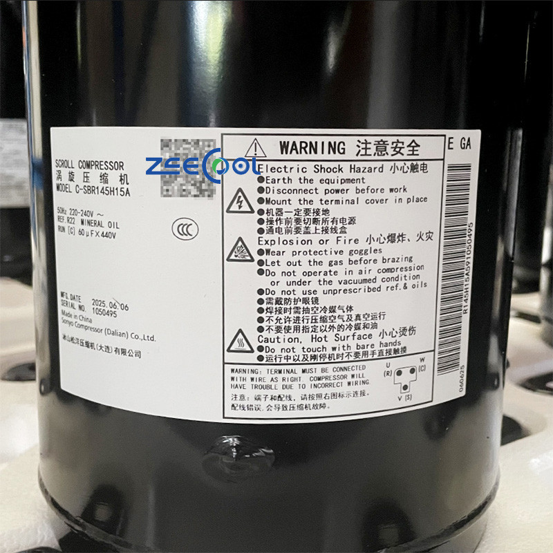 5 Panasonic Scroll Refrigeration Compressor C-SBR110H15A C-SBR120H15A C-SBR120H15Q C-SBR120H38Q C-SBR145H15A for Air Conditioner