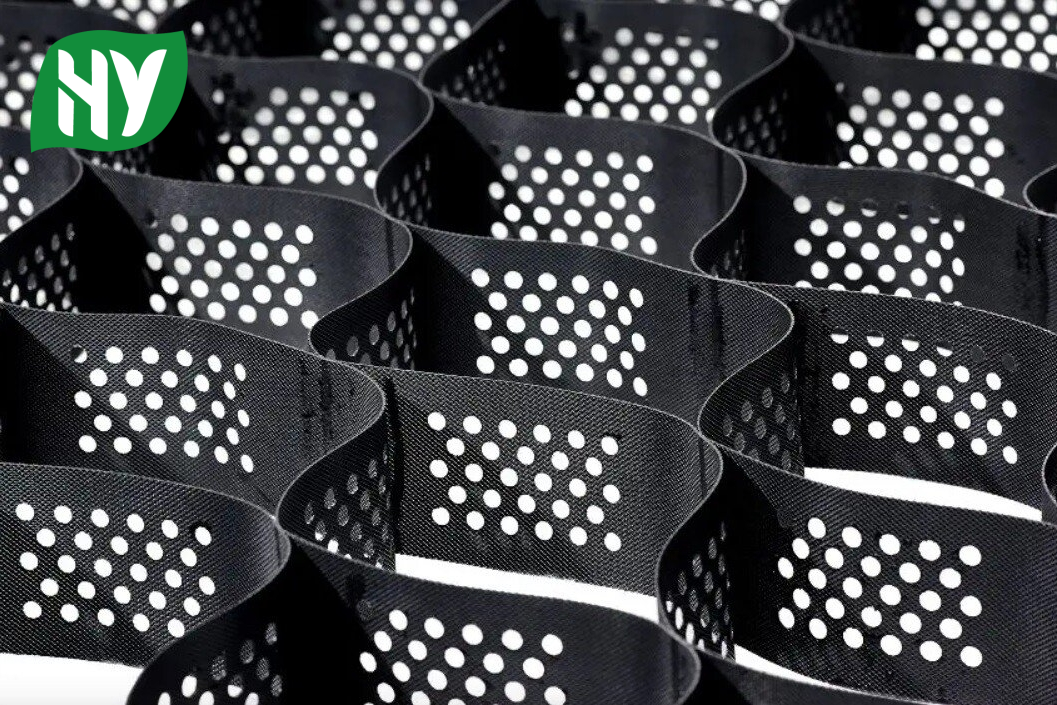 Geocell with holes