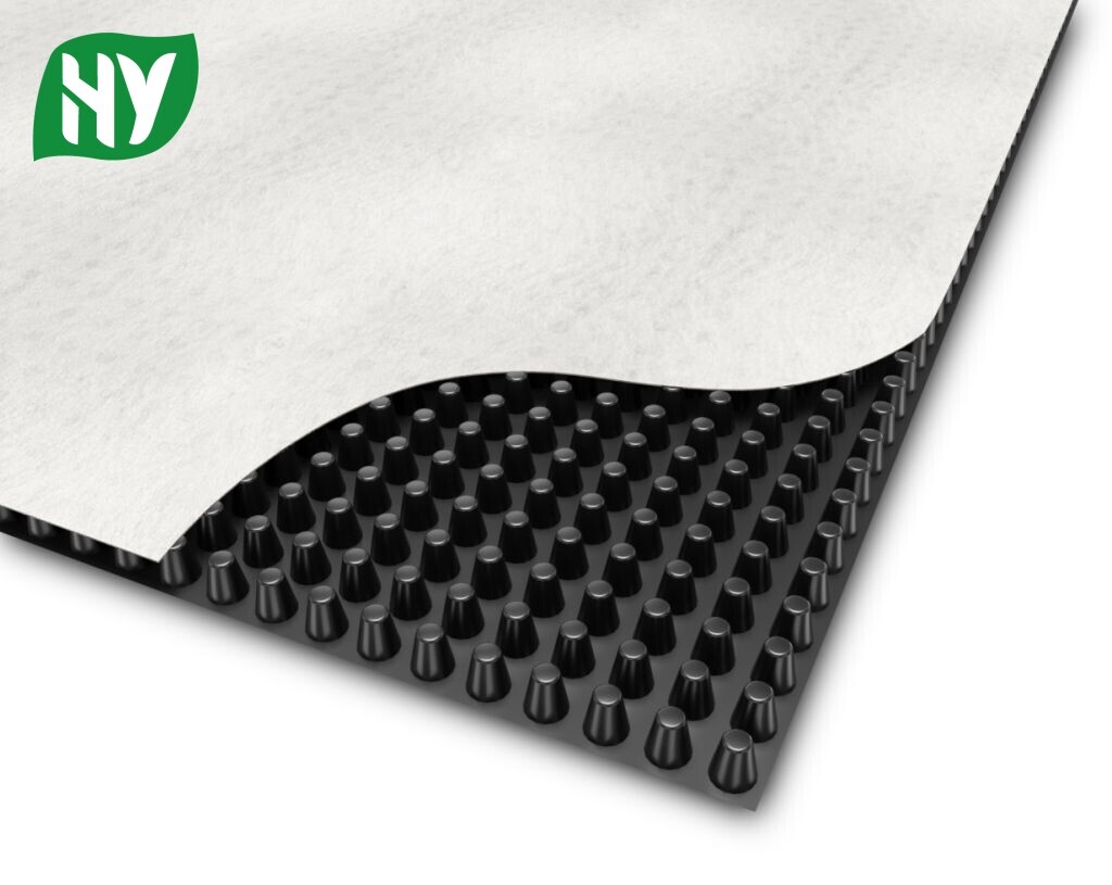 Composite Plastic HDPE Dimple Drainage Board Drain Sheet with Geotextile