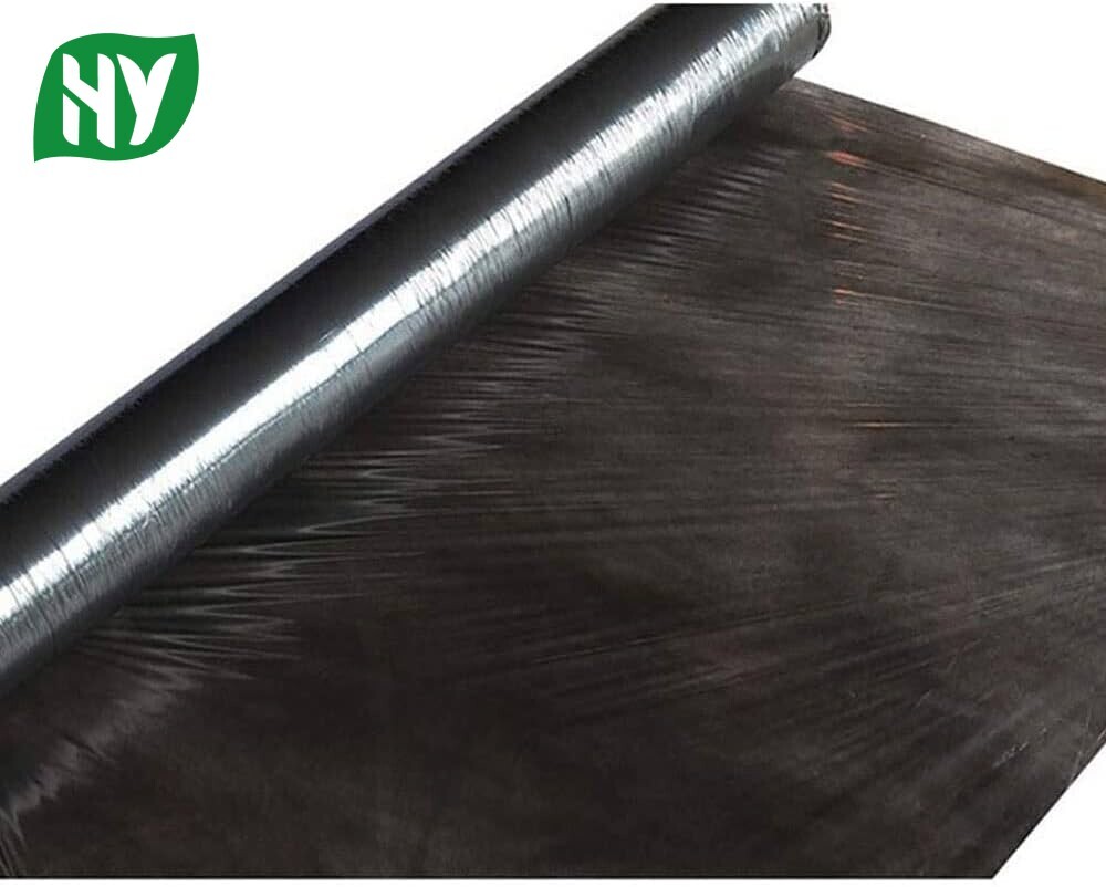 Agricultural silver black weed control film is degradable