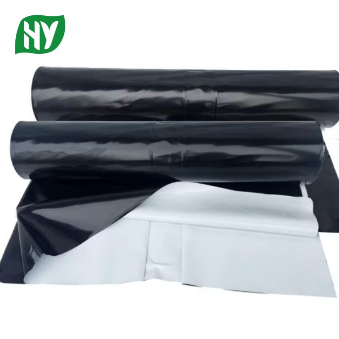 Agricultural silver black weed control film is degradable