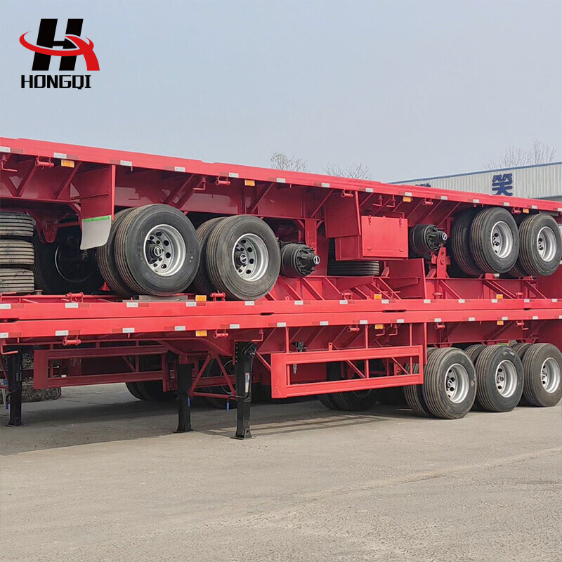 Heavy Truck 3 4 5 Axles Container Flatbed Trailer