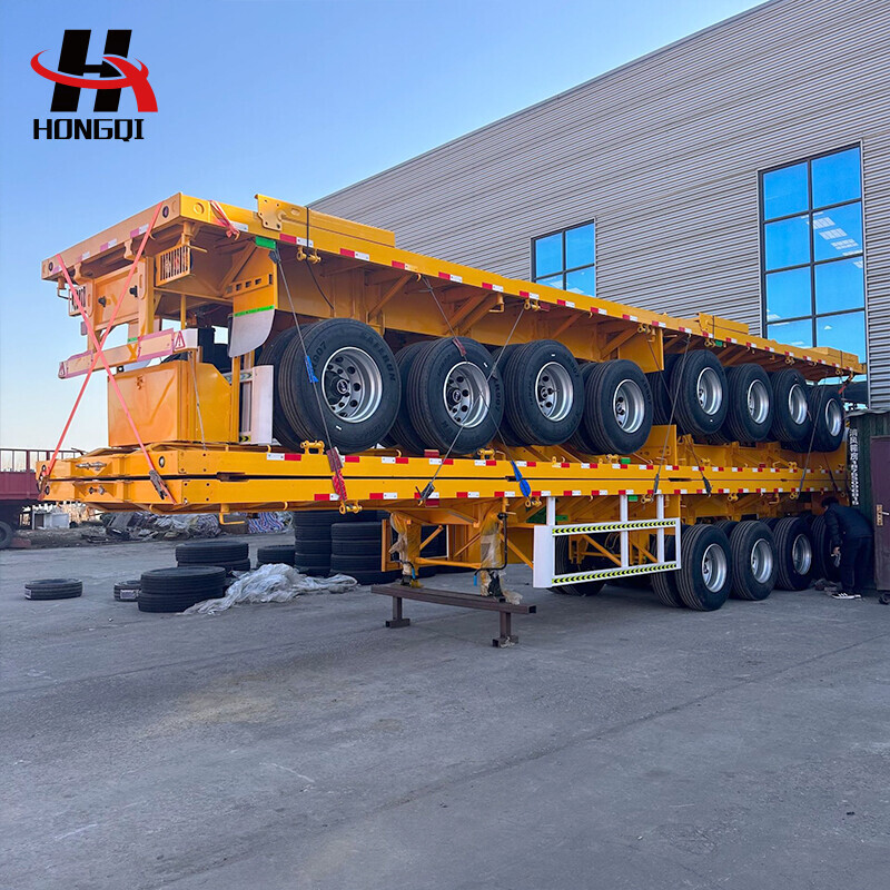 Heavy Truck 3 4 5 Axles Container Flatbed Trailer