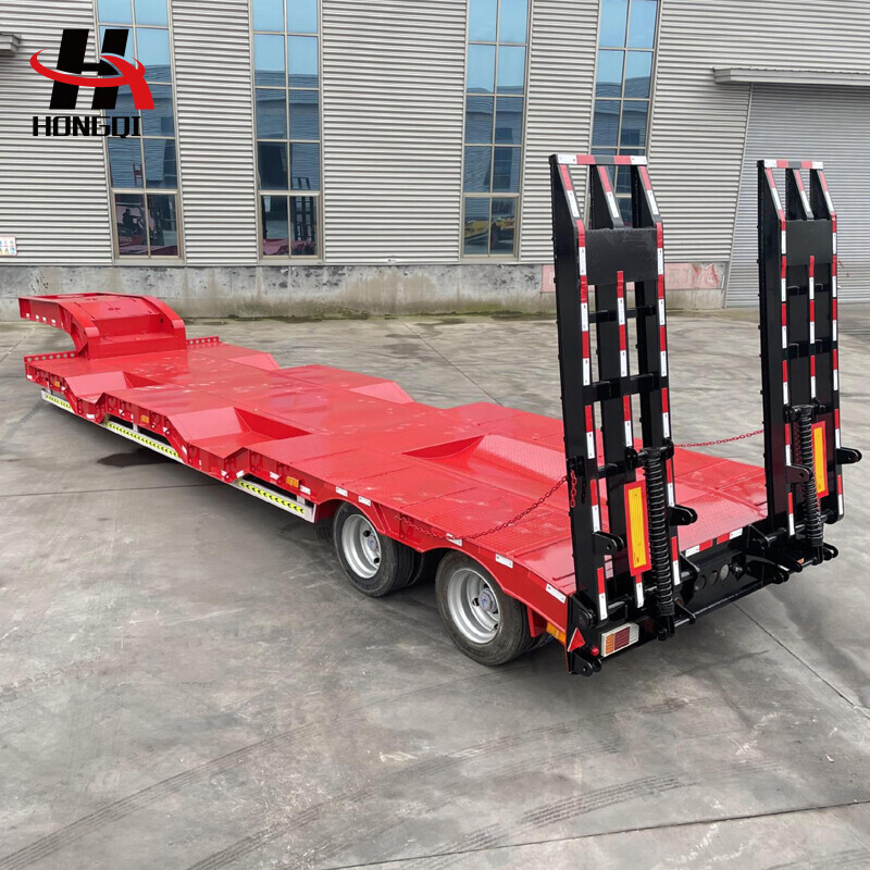 2 Axle 50 ton Low bed semi trailer For sale