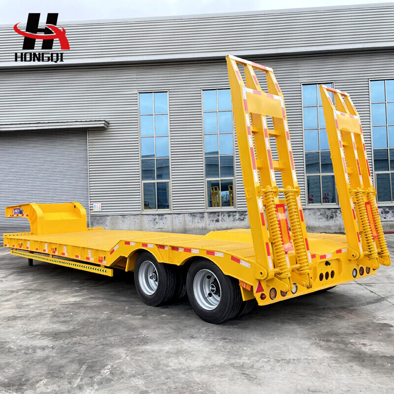 2 Axle 50 ton Low bed semi trailer For sale