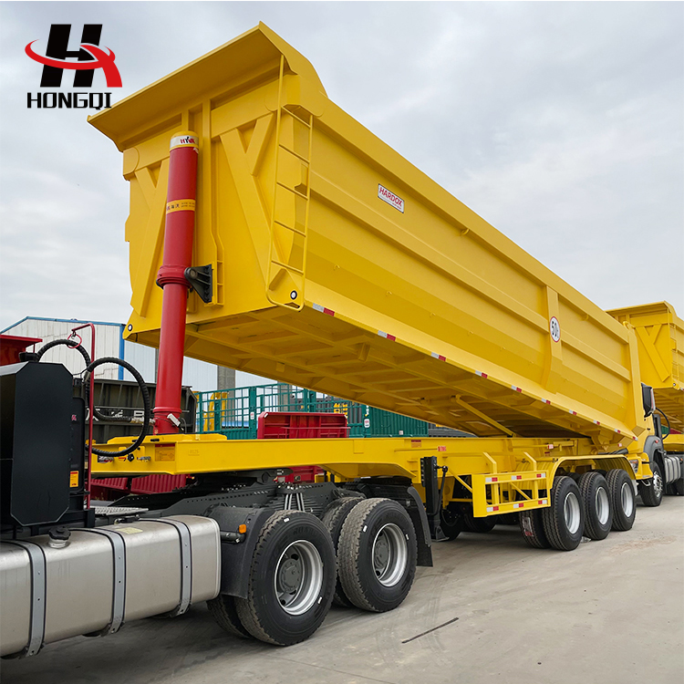 3 Axles 80 Tons U Shape Tipper Trailer Semi Trailer