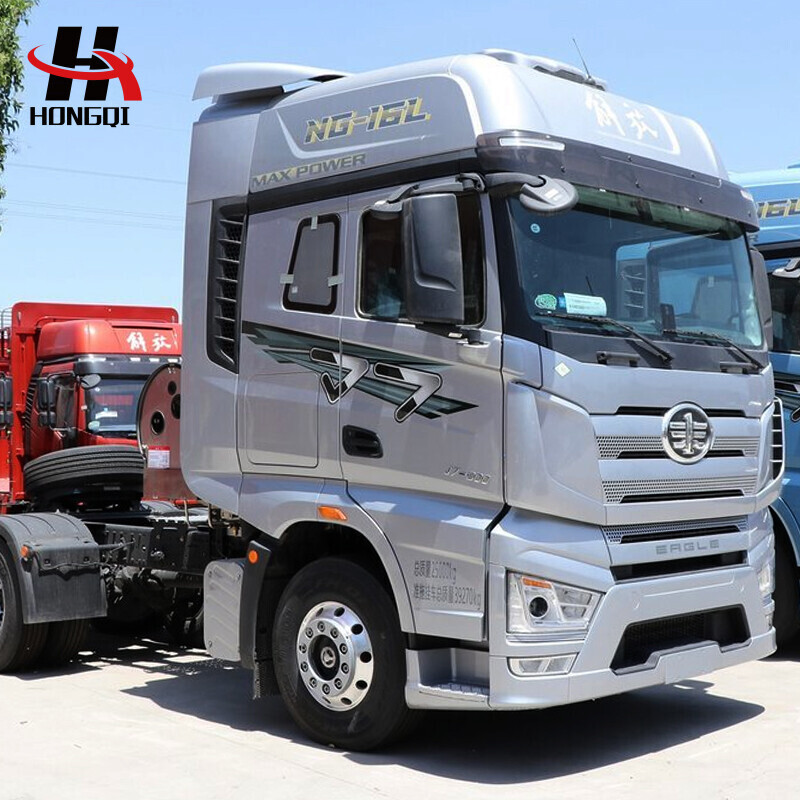 Used Faw J7 heavy truck 600 hp 6X4 LNG automatic gear tractor