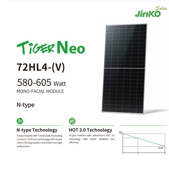 Jinko Solar 72HL4-(V) 580-605 Watt