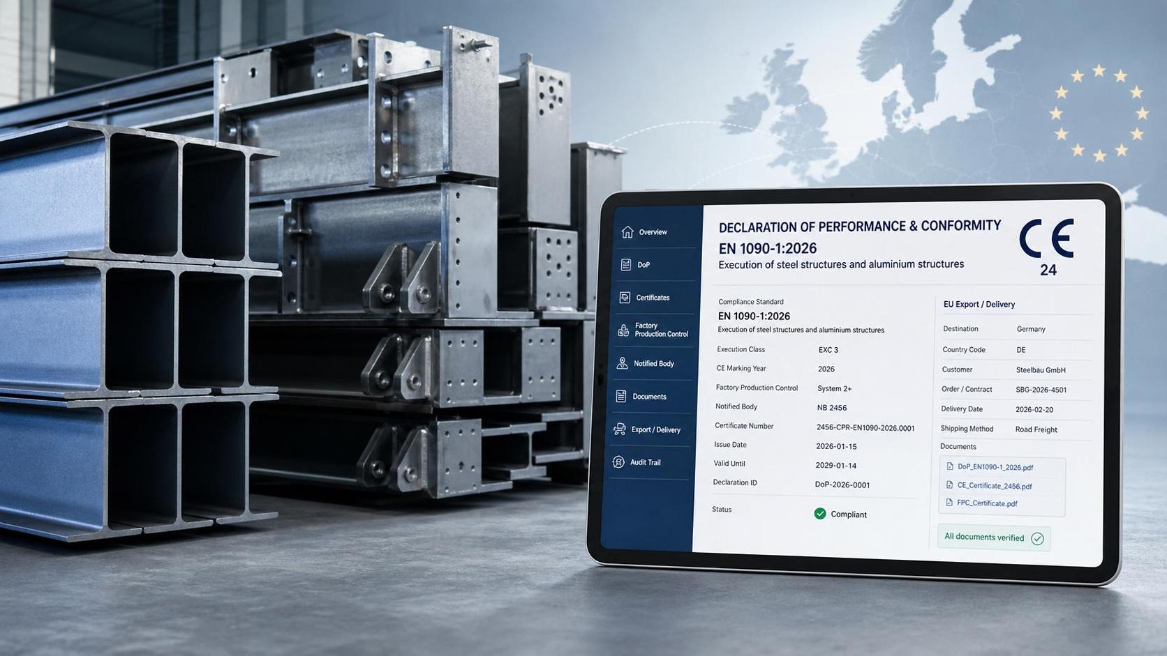 EU EN 1090-1:2026 Adds Digital DoC from July 1