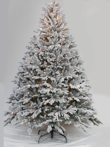 Three Dimensional Five Branch Plush Christmas Tree